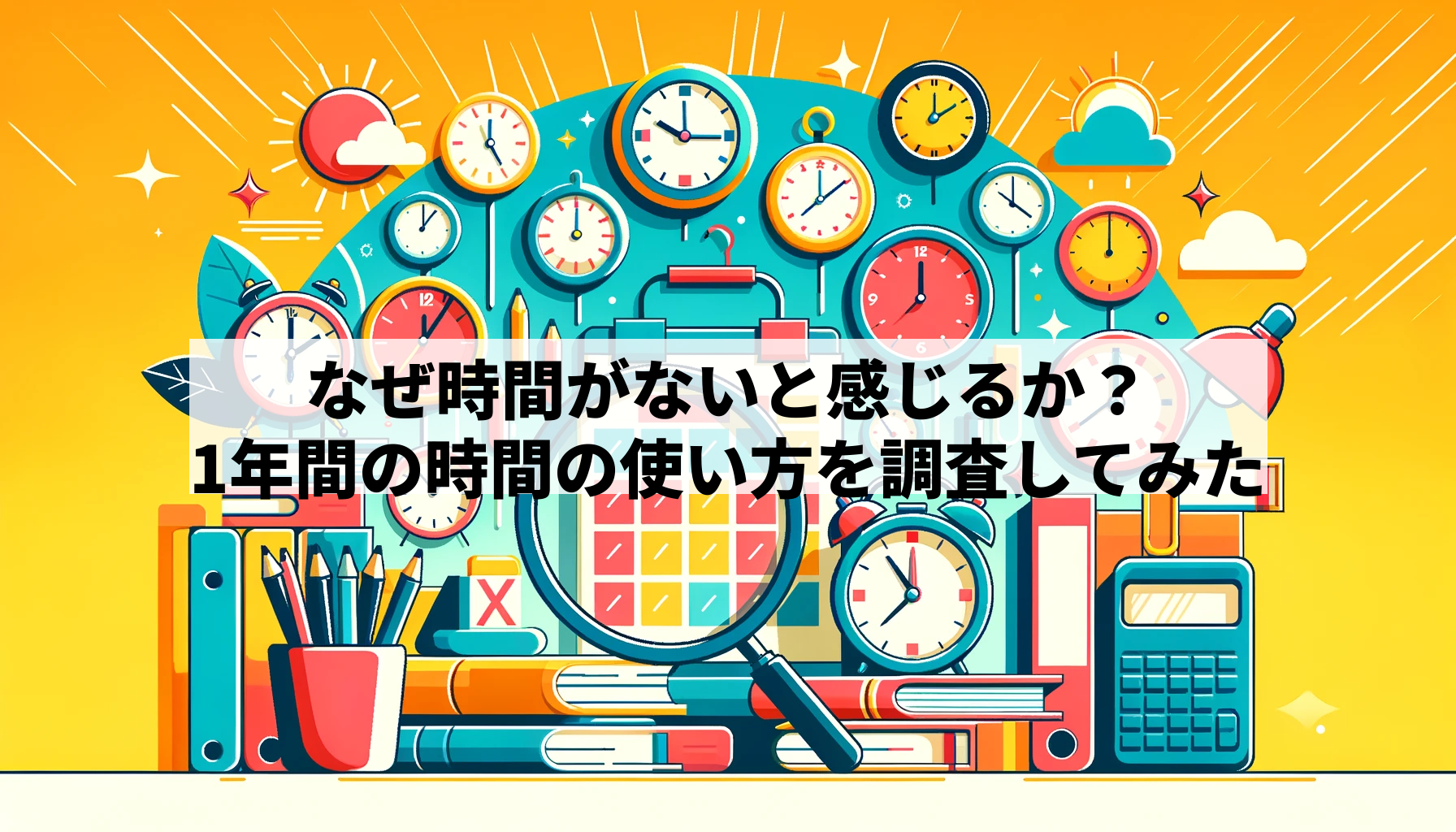 【なぜ時間がないと感じるか？】1年間の時間の使い方を調査してみた